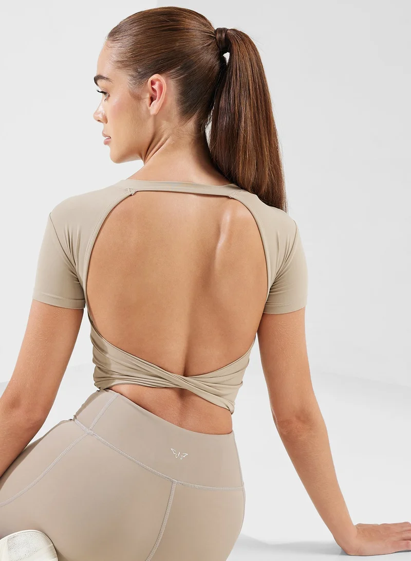 FRWD Fitted T-Shirt With Back Cutout Detail